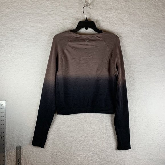 Harmony Balance Top Women's Medium Brown/Black Ombre Stretch Ribbed Long 7043 - Picture 2 of 8